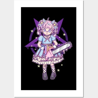 Cute But Psycho I Japanese Anime Girl I Pastel Goth product Posters and Art